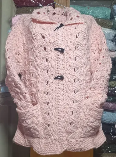 CHOMPA MARHERRAJE  CUELLO CAMISA CROCHEADO