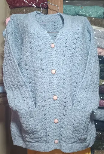 [Chompa AS  cuello crocheado] HERRAJE ARAN CUELLO CROCHEADO